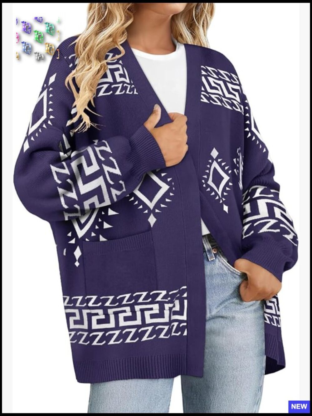 Plus Size Open Front Cardigan Sweater Oversize Long Sleeve Button Up Winter